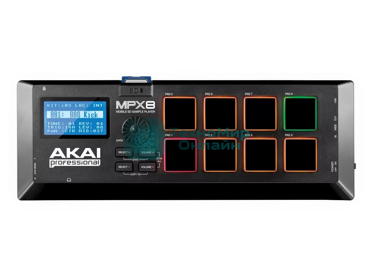 MIDI контроллер AKAI MPX 8