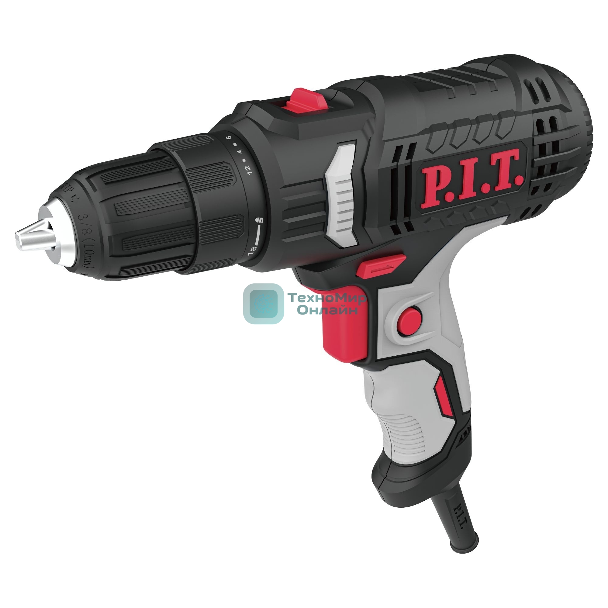Дрель-шуруповерт P.I.T. PBM10-C3 400Вт патрон:быстрозажимной