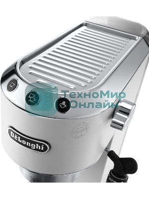 Кофеварка эспрессо DeLonghi EC685.W белый, исп. кофе - молотый/чалды, 1.1 л, 1350 Вт, 15 бар