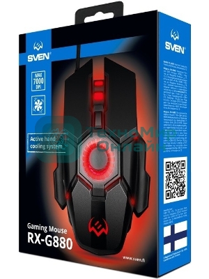 Мышь проводная SVEN RX-G880 черный, 7000 dpi, USB, кнопки - 7