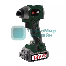 Профессиональный бесщеточный винтоверт аккумуляторный KLPRO KLDV18BH-50 (18В, Li-ion-2шт, 5.0А·ч, 220Нм, 2 скорости, подсветка,З/У,в кейсе)