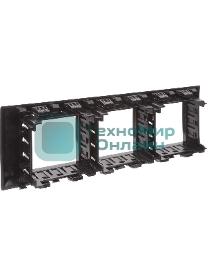 Рамка-суппорт 6мод. Avanti для In-liner Front черный ДКС 4402916