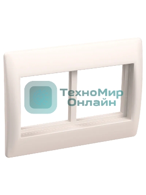 Рамка 4 мод. Праймер с суппортом 75 мм бел. IEK CKK-40D-RSU4-075-K01