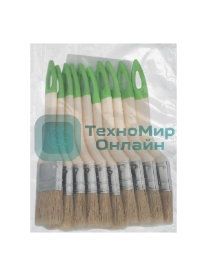 Кисть флейцевая Сибртех, 50, 8, натуральная щетина, пластиковая рукоятка, 10шт