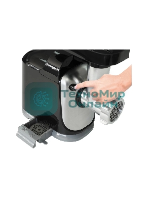 Мясорубка электрическая Zigmund & Shtain ZMG-043 черный, 1500 Вт, 1.5 кг/мин, реверс, защита от перегрузки, насадки - 4