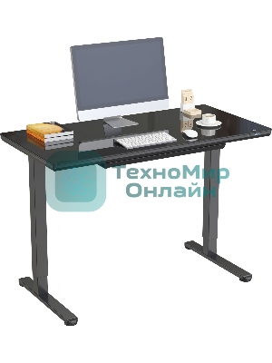 Стол игровой Cactus CS-EGD-BBK столешница стекло черный, каркас черный