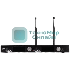 Радиосистема ITC T-521US UHF двухканальная радиосистема с двумя головными микрофонами, LCD дисплей, частотный диапазон 470-510 MHz.