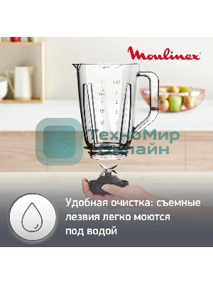 Блендер стационарный Moulinex LM420110 400 Вт, белый