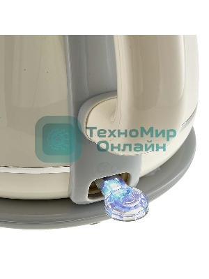 Чайник электрический Delta LUX DE-1019 (1,8 л, металл/пластик) белый