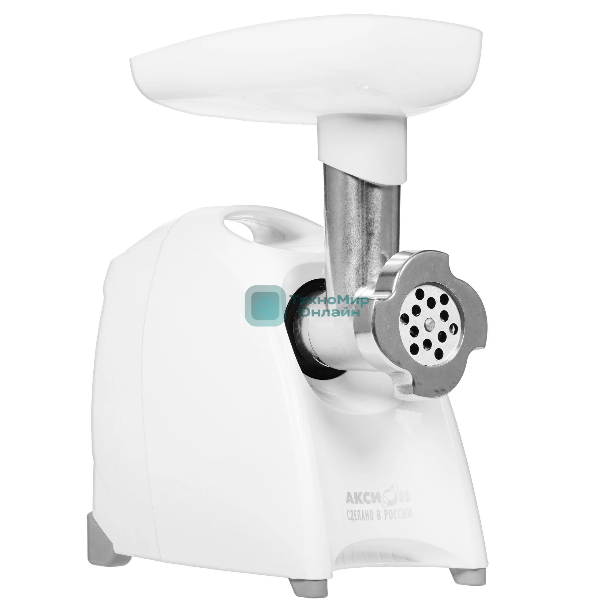 Мясорубка электрическая Аксион М41.02 белый, 1700 Вт, 2.0 кг/мин, реверс, защита от перегрузки, насадки - 8