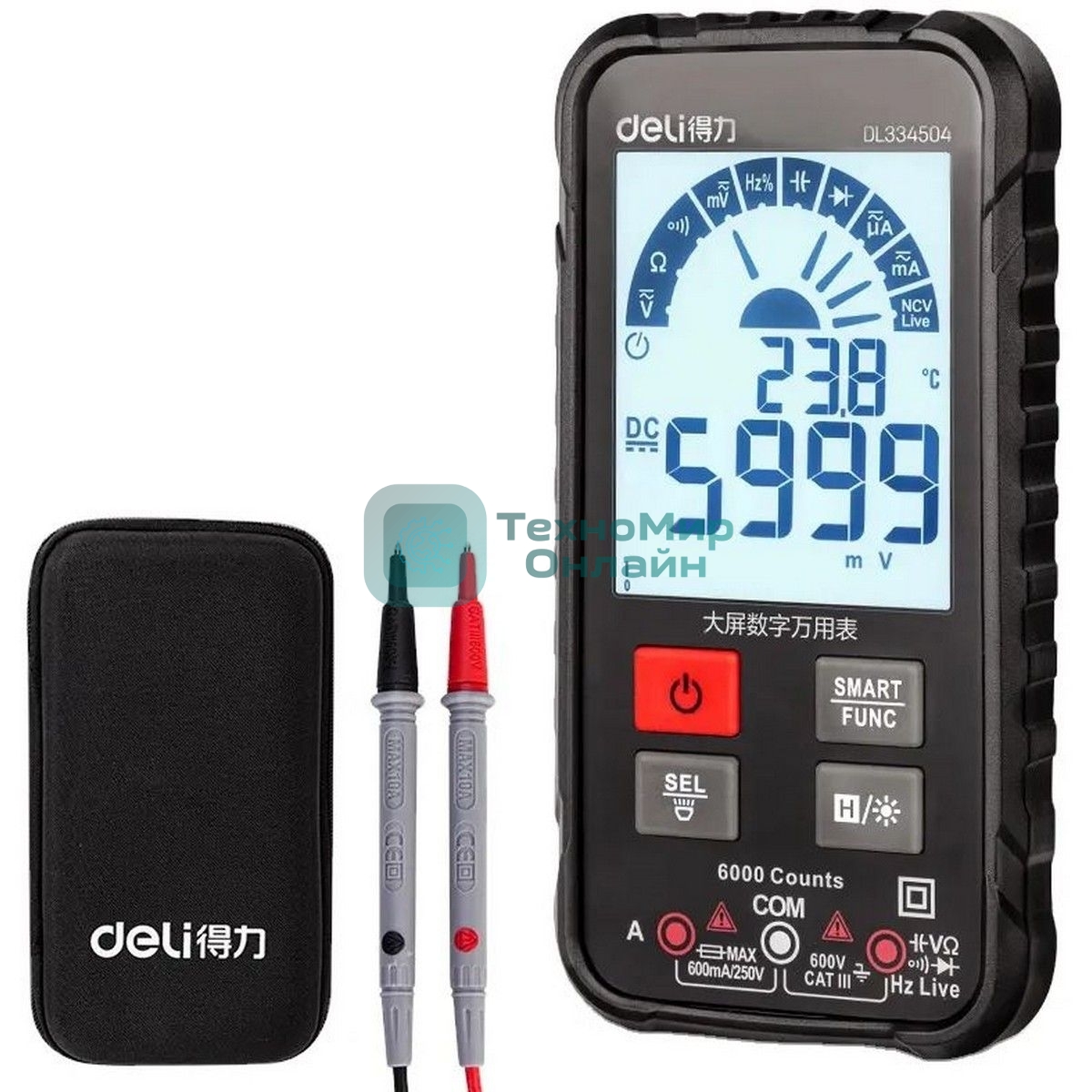 Многофункциональный цифровой мультиметр Deli DL334504