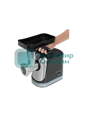 Мясорубка электрическая Zigmund & Shtain ZMG-043 черный, 1500 Вт, 1.5 кг/мин, реверс, защита от перегрузки, насадки - 4