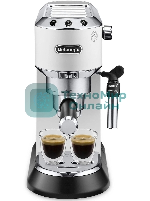 Кофеварка эспрессо DeLonghi EC685.W белый, исп. кофе - молотый/чалды, 1.1 л, 1350 Вт, 15 бар