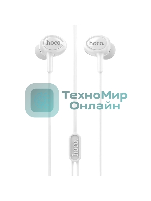 Проводные наушники Hoco M3 белый, внутриканальные, Jack 3.5 мм