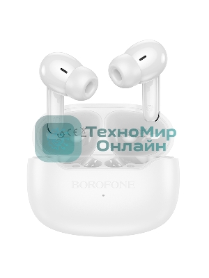 Беспроводные TWS наушники BOROFONE FQ1 белый, вкладыши, Bluetooth, сенсорное управление, до 4 ч