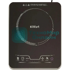 Плита настольная электрическая Kitfort КТ-102 черный, стеклокерамика