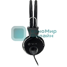 Проводные наушники Oklick HS-M200 черный, накладные, Jack 3.5 мм