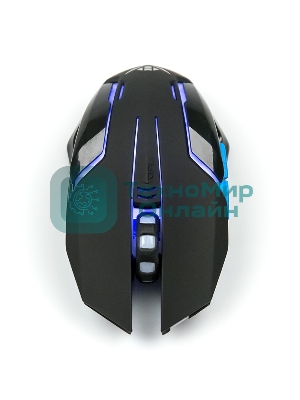 Мышь беспроводная Nakatomi MROG-20UR черный, 2400 dpi, радиоканал, USB, кнопки - 6