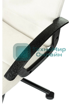 Кресло компьютерное Бюрократ Triest Fabric молочный Velvet 20 крестов. металл черный