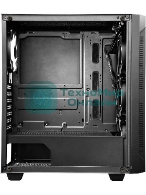Компьютерный корпус CHIEFTEC HUNTER GS-01B-OP без БП, боковая панель из закаленного стекла, 3xARGB LED 120мм вентилятора спереди, 1xARGB LED 120мм вентилятор сзади, черный, ATX