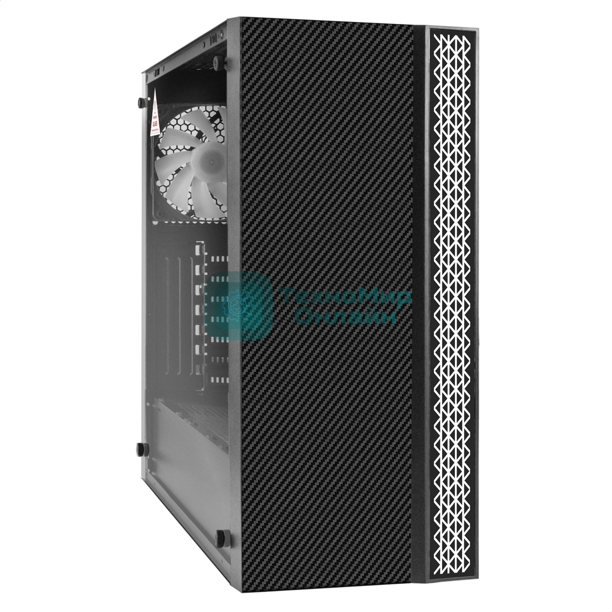 Компьютерный корпус Miditower ExeGate EVO-9211-800NPX (ATX, БП 800NPX с вент. 12см, с окном, 2хUSB+1хUSB3.0, HD аудио, черный, 1 вент. с RGb подсветкой)