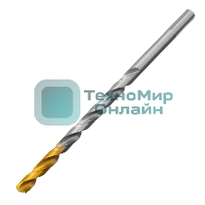 Сверло спиральное по металлу Denzel 7,0 х 156 мм, Р6М5, Golden Tip, удлиненное