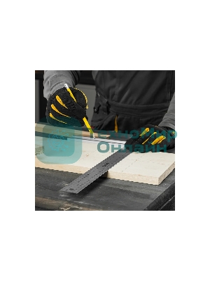 Угольник Denzel стальной, нержавеющая сталь, градуировка, алюминиевое основание, 400 мм