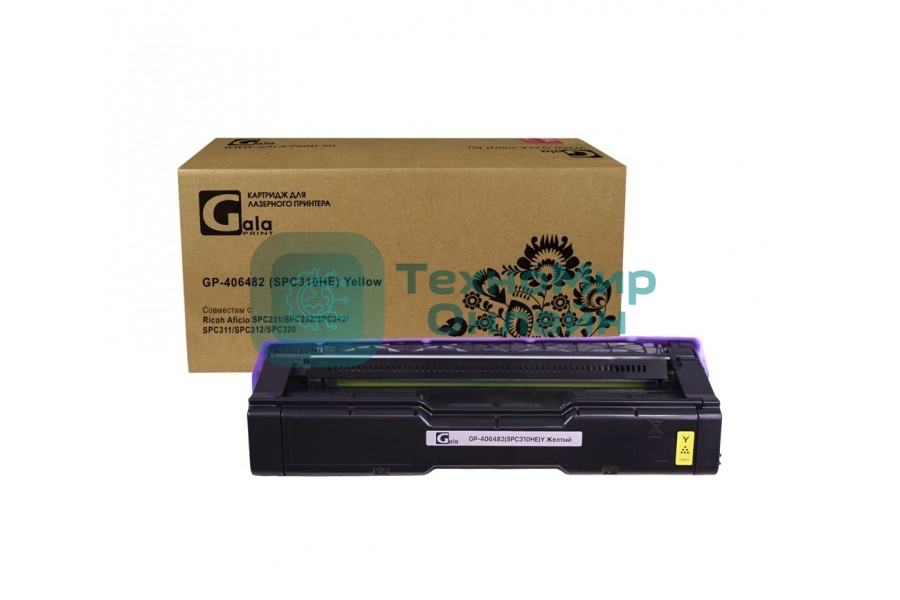 Картридж GalaPrint GP-406482 (SPC310HE) желтый (6000 стр) для Ricoh Aficio SPC231/SPC232/SPC242/SPC312/SPC320