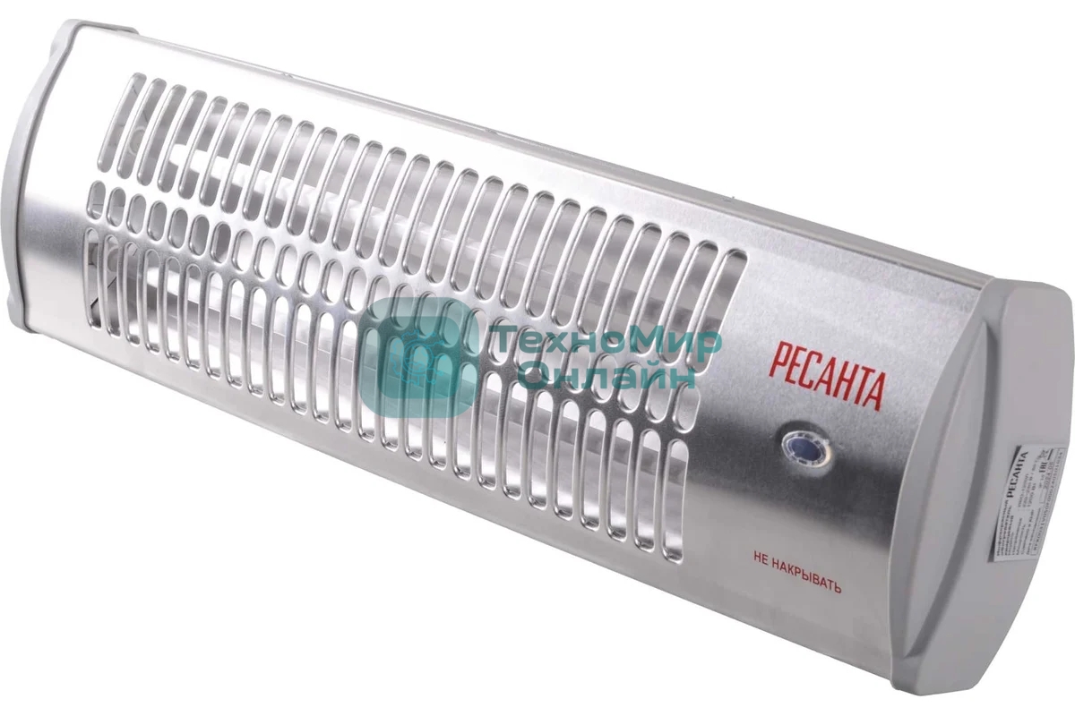 Обогреватель инфракрасный Ресанта ИКО-1200Л, серый, кварцевый, 1200 Вт, 20 м2, термостат (67/5/15)