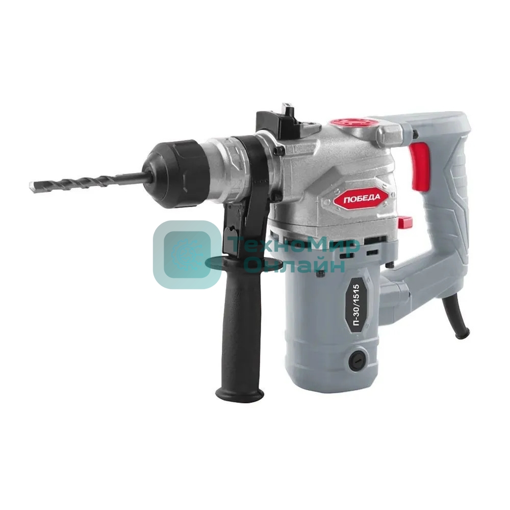 Перфоратор ПОБЕДА П-30/1515, SDS+, 1515Вт, 800об/мин, 4000уд/мин, макс. диаметр бурения 28мм
