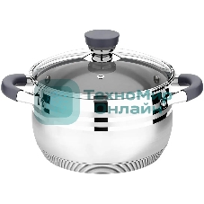 Кастрюля Lara LR02-470 Mercury 2,1 л, 16 см, нержавеющая сталь, с крышкой