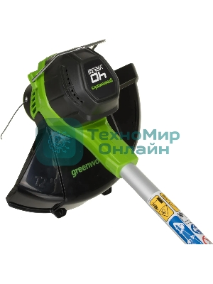 Триммер аккумуляторный GREENWORKS 2101507 40В 7500об/мин Флески 1.6мм ширина реза 330мм