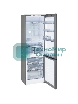 Холодильник Бирюса W6130 матовый графит двухкамерный 245/100л морозилка снизу