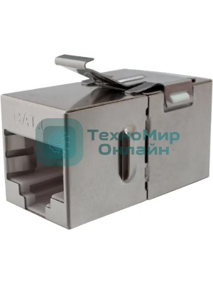 Адаптер Suprlan 10-0316-1, проходн. Keystone RJ45 кат.5E FTP, стальной