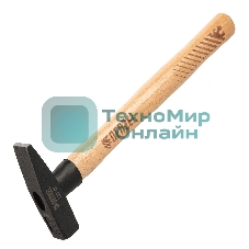 Молоток слесарный Denzel 200 г, кованый квадратный боек, буковая рукоятка