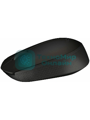 Мышь беспроводная Logitech B170 черный, 1000 dpi, радиоканал, USB, кнопки - 3
