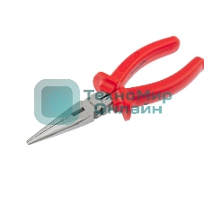 Длинногубцы Matrix Econom, 200 мм, прямые шлифованные, пластмассовые рукоятки