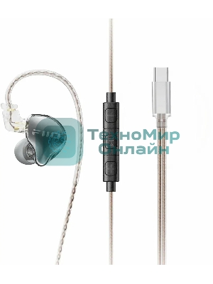 Проводные наушники FiiO JD10 Type-C черный, внутриканальные, USB Type-C