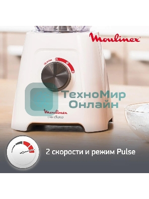 Блендер стационарный Moulinex LM420110 400 Вт, белый