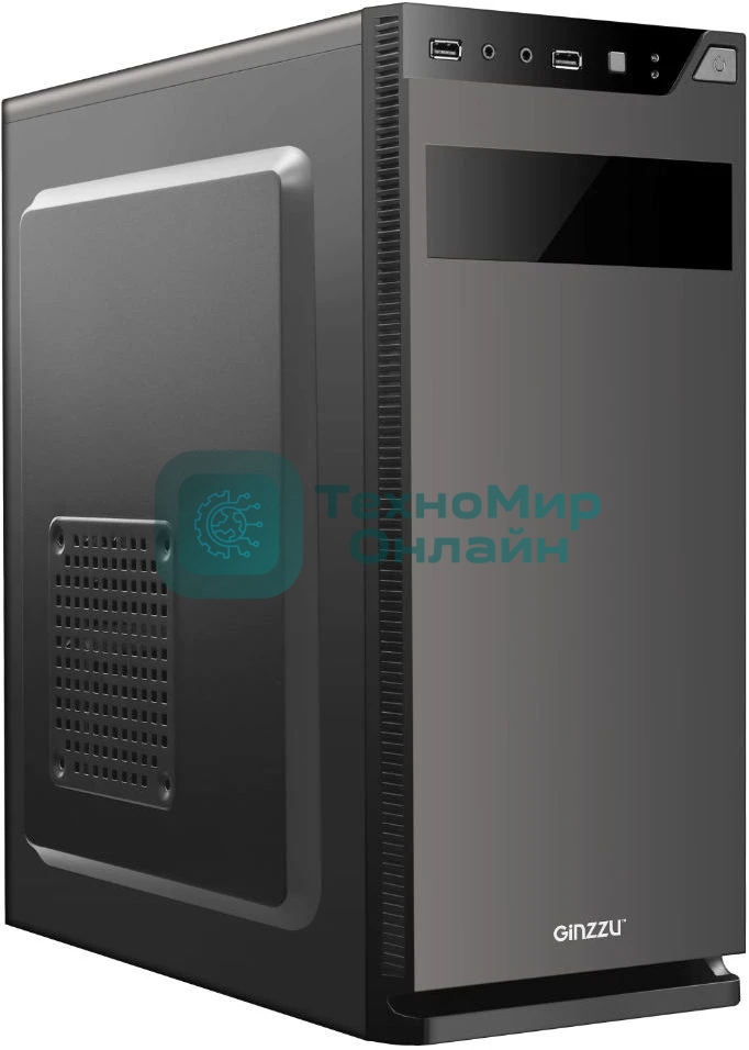 Компьютерный корпус Ginzzu A190 2хUSB 2.0,AU w/o PSU