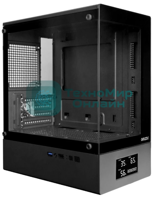 Компьютерный корпус Ginzzu RX400D mATX жк. Дисплей