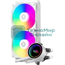 Система жидкостного охлаждения PcCooler DA240 WH ARGB Soc-AM5/AM4/1200/1700/1851 белый 4-pin Al+Cu 270W Ret (DA240-WHAWXX-GL)