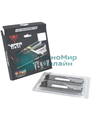 Оперативная память Patriot Viper Venom, DDR5, 48Gb (2x24 Gb), 6000 MHz, CL30, DIMM, радиатор, RGb, черный
