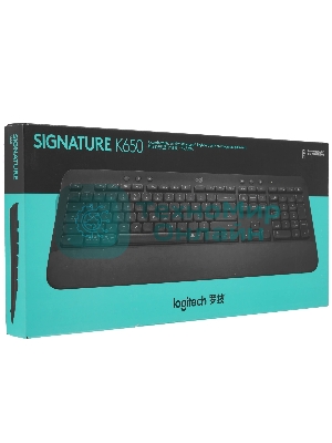 Клавиатура Logitech Signature K650 беспроводная, Bluetooth, радиоканал, чёрный
