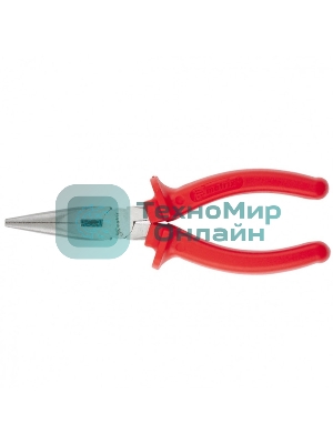 Длинногубцы Matrix Econom, 200 мм, прямые шлифованные, пластмассовые рукоятки