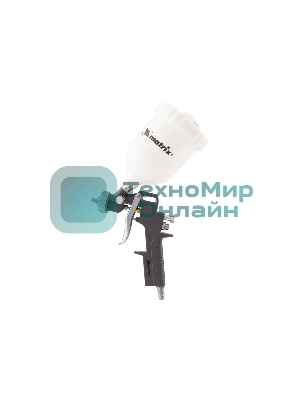 Набор пневмоинструмента Matrix, 5 предметов, быстросъемное соед. краскорасп. с верхним бачком