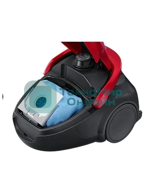 Пылесос Samsung VC20M253AWR красный, 460/2000 Вт, уборка сухая, пылесборник мешок, 2.5 л