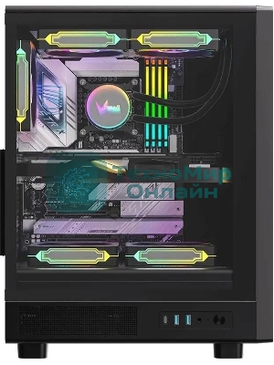 Компьютерный корпус Aerocool/Formula MANA DYNAMIC черный без БП ATX 6x120мм 2xUSB 3.0 1xUSB3.1 audio bott PSU