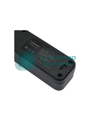 Сетевой фильтр Гарнизон 2.0 Мультипорт EPS-4-U3-B-2, 4 р, 10А, 3xUSB, 2 м, ур.защиты 2+, черный, пакет