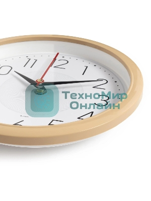 Часы настенные аналоговые Бюрократ WALLC-R83P D22 см белый/бежевый